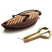 Arpa de boca- arpa judía- de Altay- ideal para principiantes- P.Potkins Komus- funda con diseño de hoja oscura